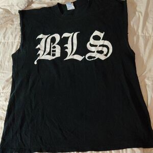 Black Graphic Sleeveless Top